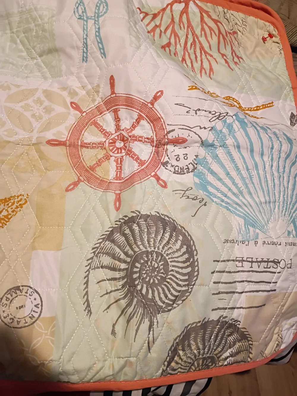 Geneva Home Fashion King Pillow Shams in Great Condition.  Under The Sea